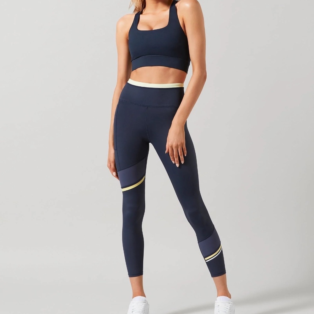 Lilybod Gemma Full Length Leggings - Blue Nights Size SMALL
